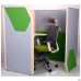 AMF Cabi Single Acoustic Pod, Grey/Green Felt, Art. 291925