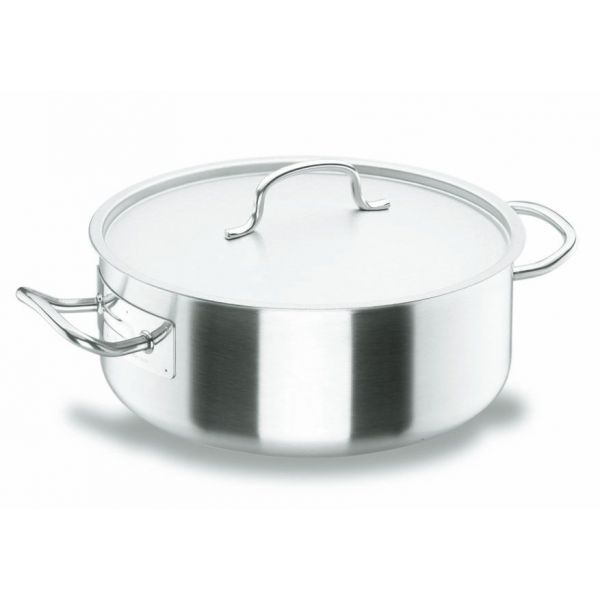 Кастрюля низкая с крышкой Lacor 50032 (10 л)