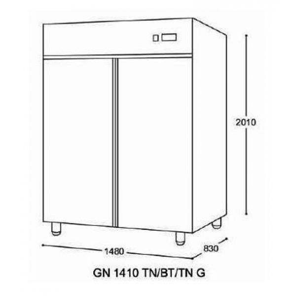 Холодильна шафа COOLEQ GN 1410 TN