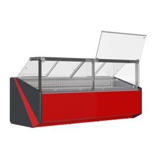 Juka FGL260A Refrigerated Gastronomy Display Case with Gas-Lift Front Glass