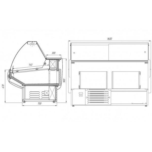 Холодильна вітрина Juka SGL 130A