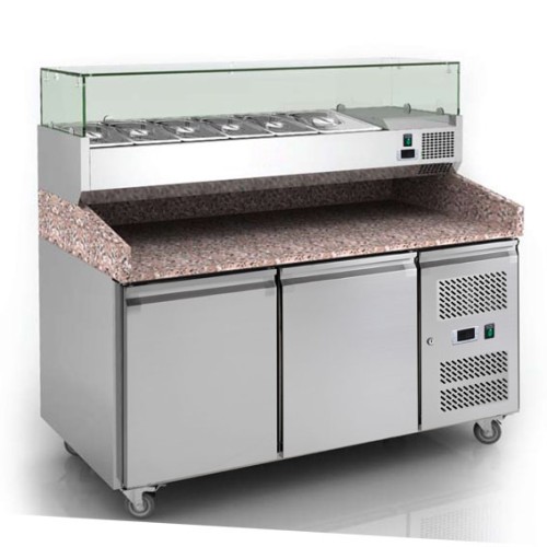 Gooder PZ2600TN Refrigerated Prep Table, Granite Top