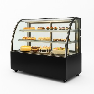 Кондитерська холодильна вітрина HURAKAN HKN-LPD210 BLACK кругла