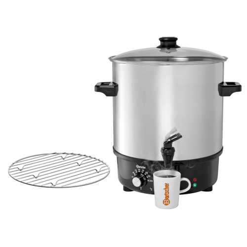 Bartscher A200052 Canning/Beverage Warmer Vessel, 25 L, with jar rack