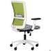 Крісло AMF Uran White, сидіння Сідней-20 / спинка сітка SL-06 салатова, арт. 297625