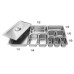 Altezoro 14000 GN1/4 Gastronorm Pan Lid, 265×162 mm