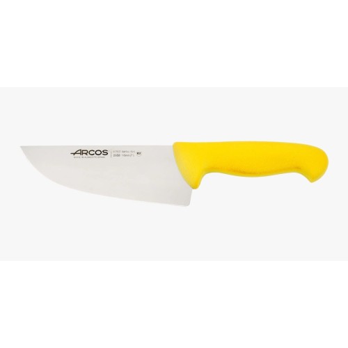ARCOS 2900 Wide Butcher Knife Yellow 295800, 170 mm