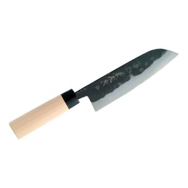 Ніж з одностороннім заточуванням Santoku black Yaxell серія Kaneyoshi 30568 (16,5 см)