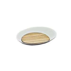 Овальна тарілка з бамбуковою підставкою F2782-12 + W0002-7,5 Delux Alt Porcelain