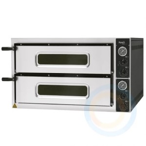Apach AMM44X Two-Chamber Deck Pizza Oven for 4+4 Pizzas