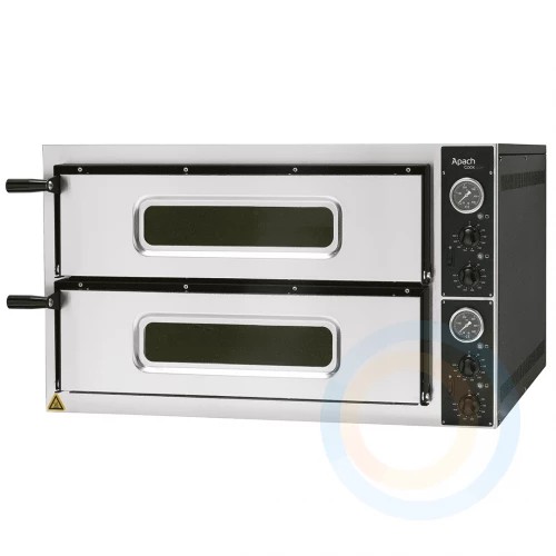 Apach AMM44X Two-Chamber Deck Pizza Oven for 4+4 Pizzas