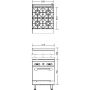 Плита промислова з духовкою Turbo Air Radiance TAR-4