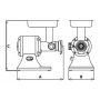 Професійна м'ясорубка Fama FTS127E (220 B)