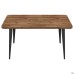 AMF Cherry 1400 Dining Table, black graphite frame/oak Livorno top, art. 221124