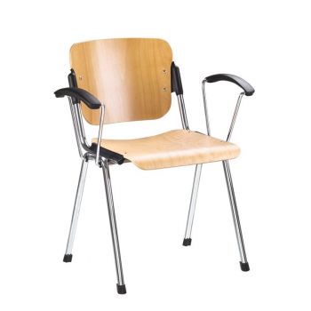 Стул ERA ARM WOOD CHR (BOX)