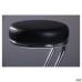 AMF Zeta High Stool, Chrome, Black Faux Leather, art. 050228