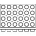 Силіконова форма для мафінів Silikomart SQ009/YL, 24 комірки