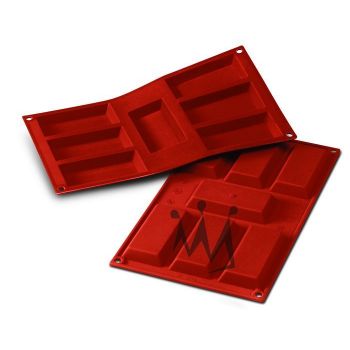 Силіконова форма прямокутник Silikomart SF054/C (9,5х4,5 см)
