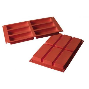 Силіконова форма прямокутник Silikomart SF128/C (12х4,5 см, h 2 см)