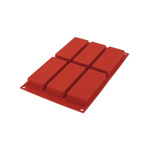 Силіконова форма Silikomart SF128/C, Slim прямокутна, 6×110 мл