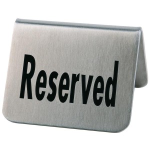 APS 00013 'Reserved' Table Sign, Set of 2