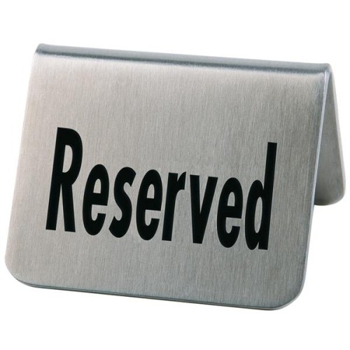 APS 00013 'Reserved' Table Sign, Set of 2