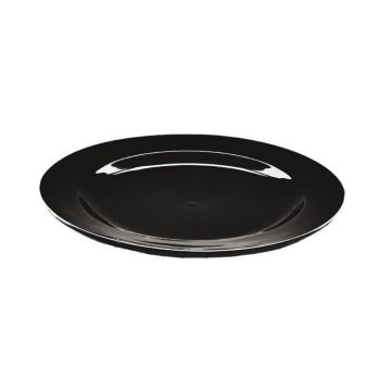 Тарілка чорна кругла F0087BK-12 Alt Porcelain Delux плоска