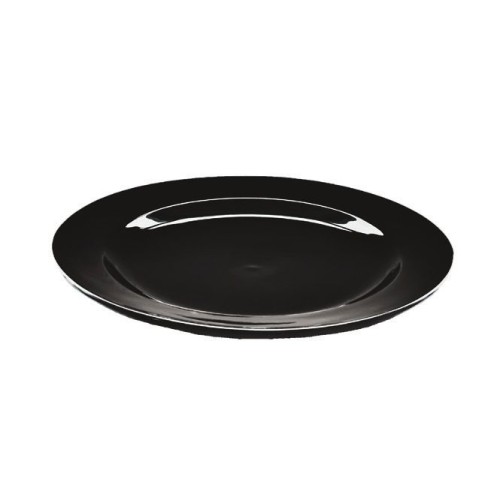 Тарілка чорна кругла F0087BK-12 Alt Porcelain Delux плоска