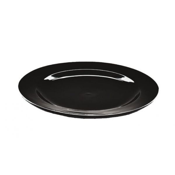 Тарілка чорна кругла F0087BK-12 Alt Porcelain Delux плоска