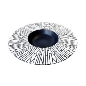 Тарілка для пасти матово-глянцева Білий бамбук FC0020-12 Delux Alt Porcelain