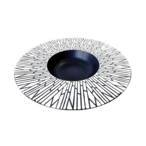 Тарілка для пасти матово-глянцева Білий бамбук FC0020-12 Delux Alt Porcelain