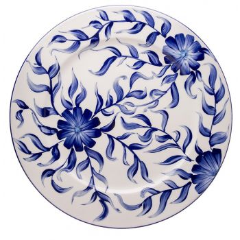 Тарілка G.Benedikt декор Flowers серія Indigo MIR2131-X8851 (Ø31 см)
