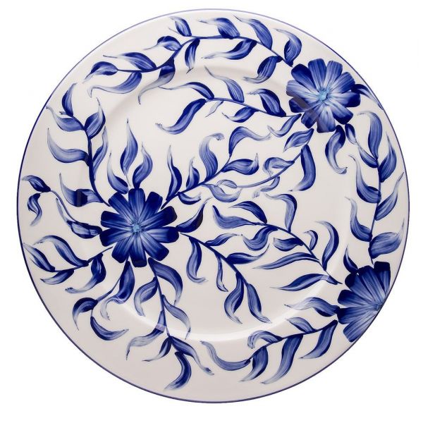 Тарілка G.Benedikt декор Flowers серія Indigo MIR2131-X8851 (Ø31 см)