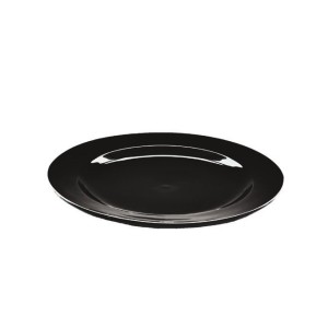 Тарілка кругла чорна F0087BK-8 Delux Alt Porcelain плоска