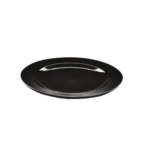 Тарілка кругла чорна F0087BK-8 Delux Alt Porcelain плоска