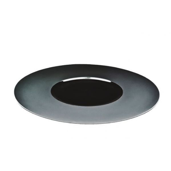 Тарілка кругла чорна плоска F2429BY-10L Alt Porcelain Delux (матова)