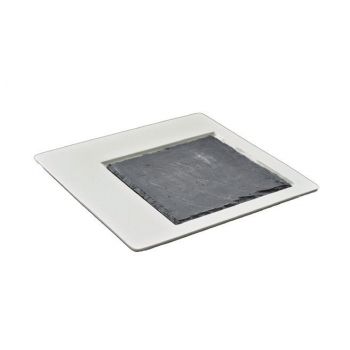 Тарілка квадратна з каменем Delux Alt Porcelain F2695-12 + F2790-7,5