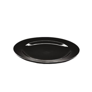 Тарілка плоска кругла F0087BK-10 Delux Alt Porcelain чорна