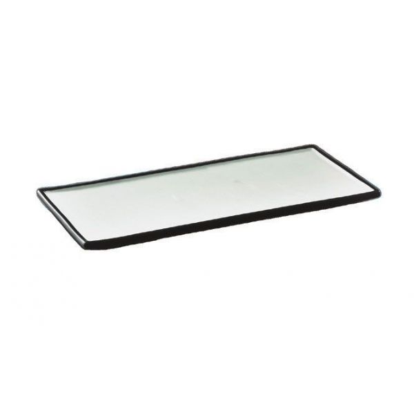 Тарілка вузька біла з чорними краями F2935BY-14W Alt Porcelain Delux