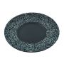 Тарілка з порцеляни чорна матова з візерунком FC0031-12 Alt Porcelain Delux