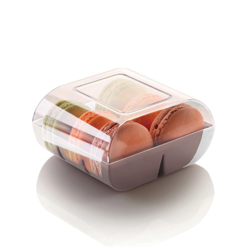 Пластикова коробка Silikomart Transparent 6, прозора, на 6 макаронс