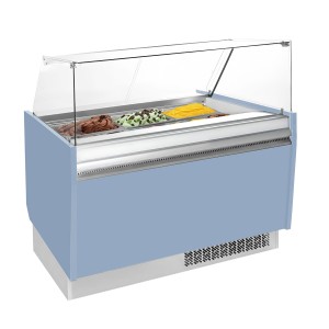 GGM Gastro LIAM ESTI12HB Soft Ice Cream Display Case, Light Blue
