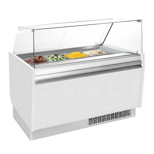 Вітрина для морозива GGM Gastro LIAM ESTI15W, біла