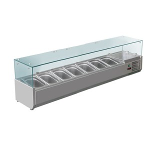HURAKAN HKN-GXD1800GC Refrigerated Topping Rail with Glass