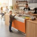 GGM Gastro LIAM ESTI12O Ice Cream Display Freezer, Orange