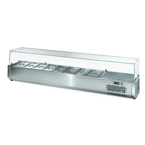 Холодильная витрина Tecnodom P-VR4160VD, 6 гастроёмкостей GN 1/4