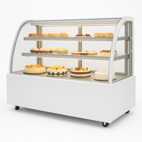Кондитерська холодильна вітрина HURAKAN HKN-LPD210 WHITE кругла