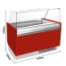 GGM Gastro LIAM ESTI12R Ice Cream Display Freezer, Red, Curved Glass