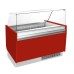 GGM Gastro LIAM ESTI12R Ice Cream Display Freezer, Red, Curved Glass