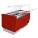 GGM Gastro LIAM ESTI12R Ice Cream Display Freezer, Red, Curved Glass